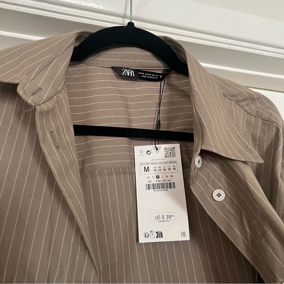 Zara cropped gabardine blazer top - Picture 2 of 2